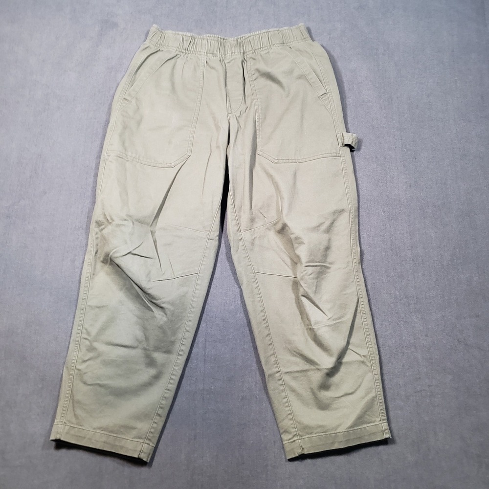 Old Navy Carpenter Pants Womens S Petite Green‎ High Rise Pull On Utility